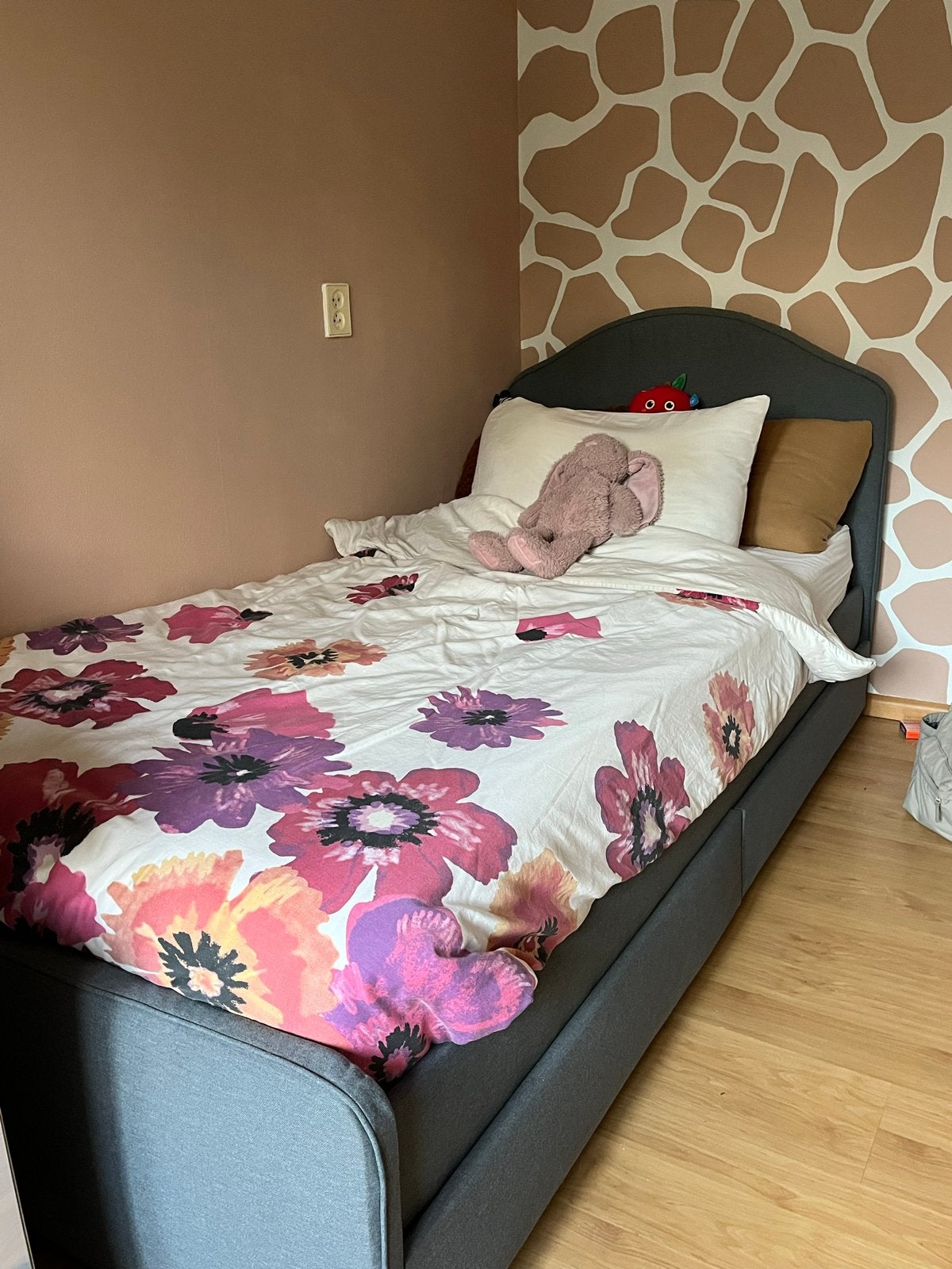 MOET WEG! Eenpersoonsbed HAUGA van IKEA met opbergruimte, Ophalen, 90 cm, Eenpersoons, Zo goed als nieuw
