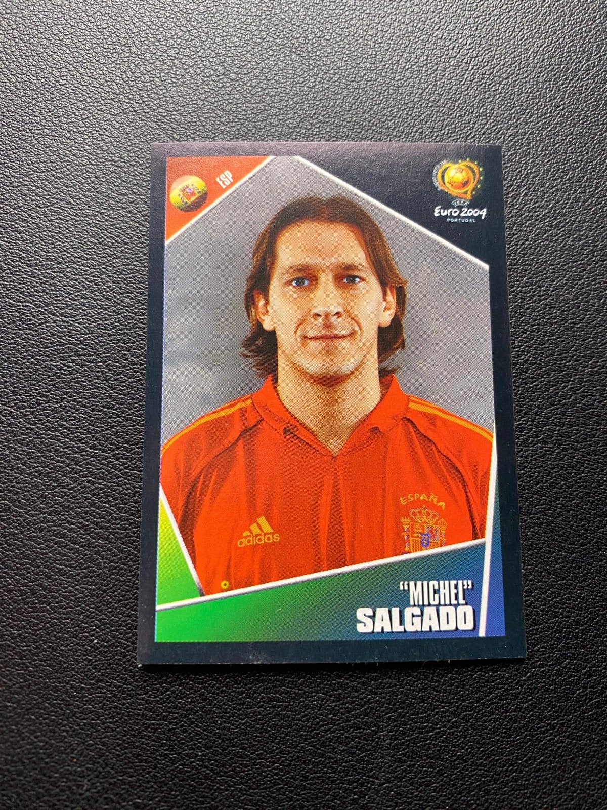 Michel Salgado - Spanje - Panini Euro 2004, Ophalen of Verzenden, Zo goed als nieuw, Buitenlandse clubs, Poster, Plaatje of Sticker