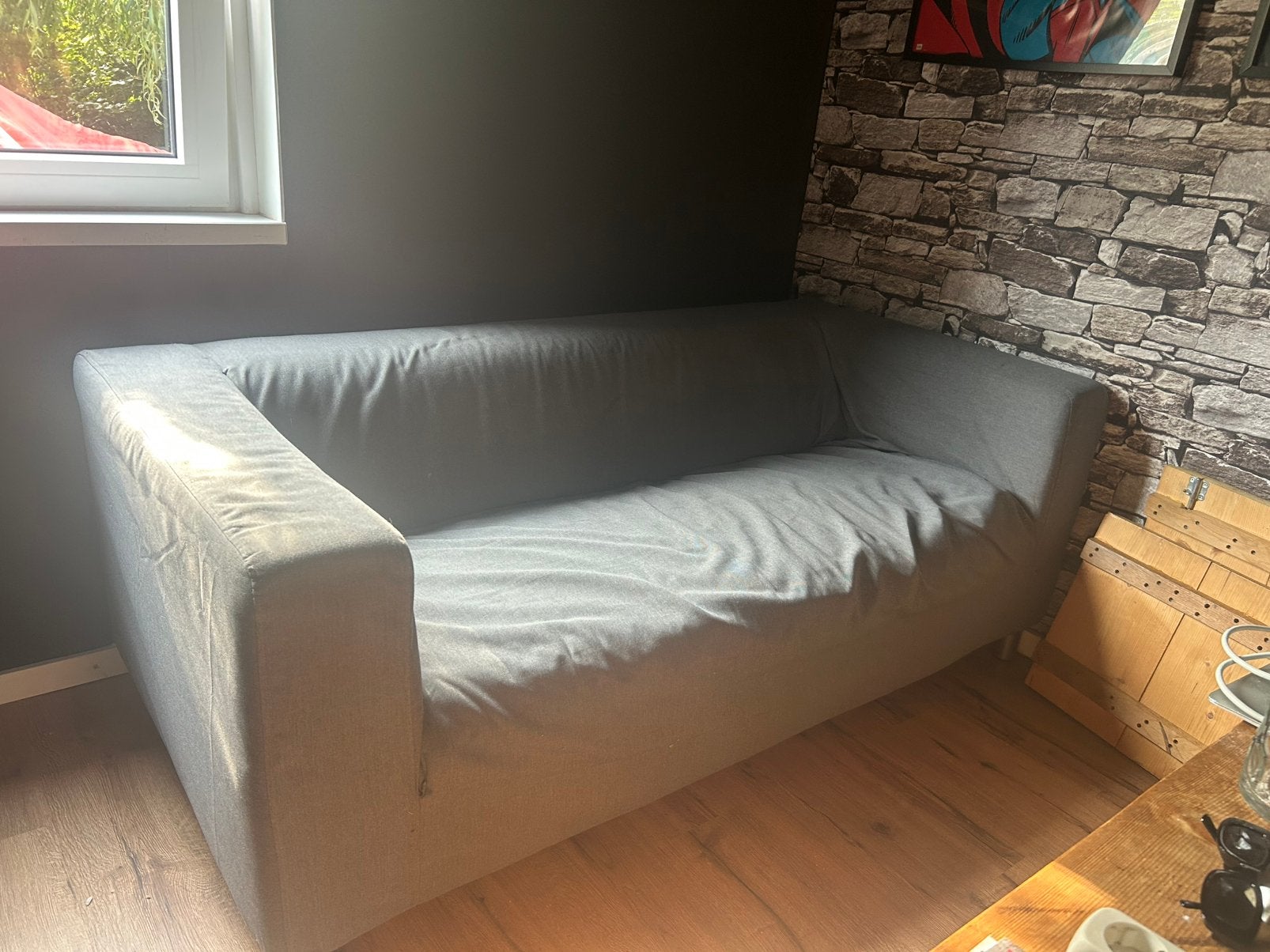 Gratis klippan bank, Ophalen, Gebruikt, 150 tot 200 cm, Tweepersoons