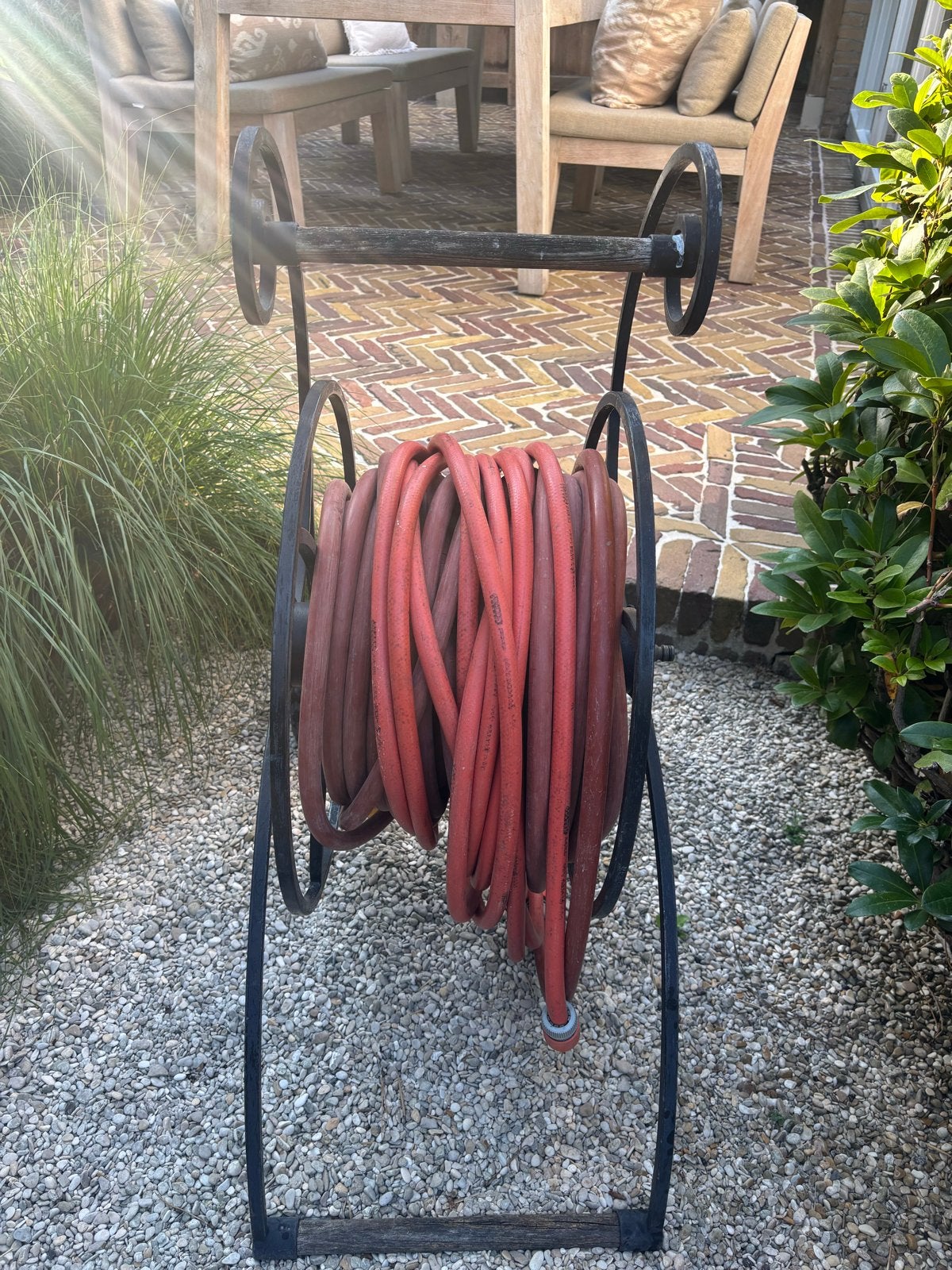 Tuinslanghaspel met slang, Tuin en Terras, Tuinslangen, Ophalen, Gebruikt, Tuinslanghaspel