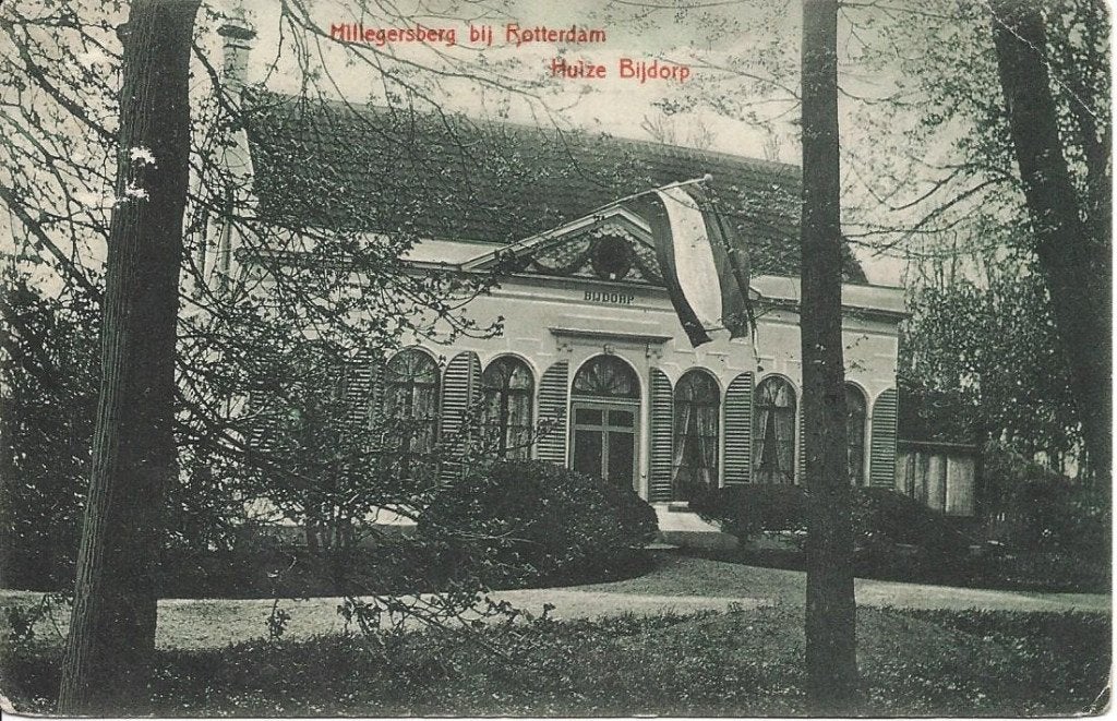 Hillegersberg bij Rotterdam, Huize Bijdorp, gelopen 1906, Ophalen of Verzenden, Voor 1920, Gelopen, Zuid-Holland