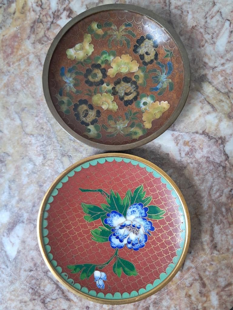 Cloisonné schaaltjes China, Ophalen of Verzenden