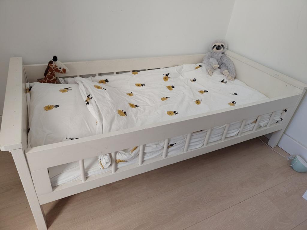 Ledikant 70x140 + beste matras: bio Prolana Ronja Plus, Ophalen, 70 tot 85 cm, 140 tot 160 cm, Zo goed als nieuw