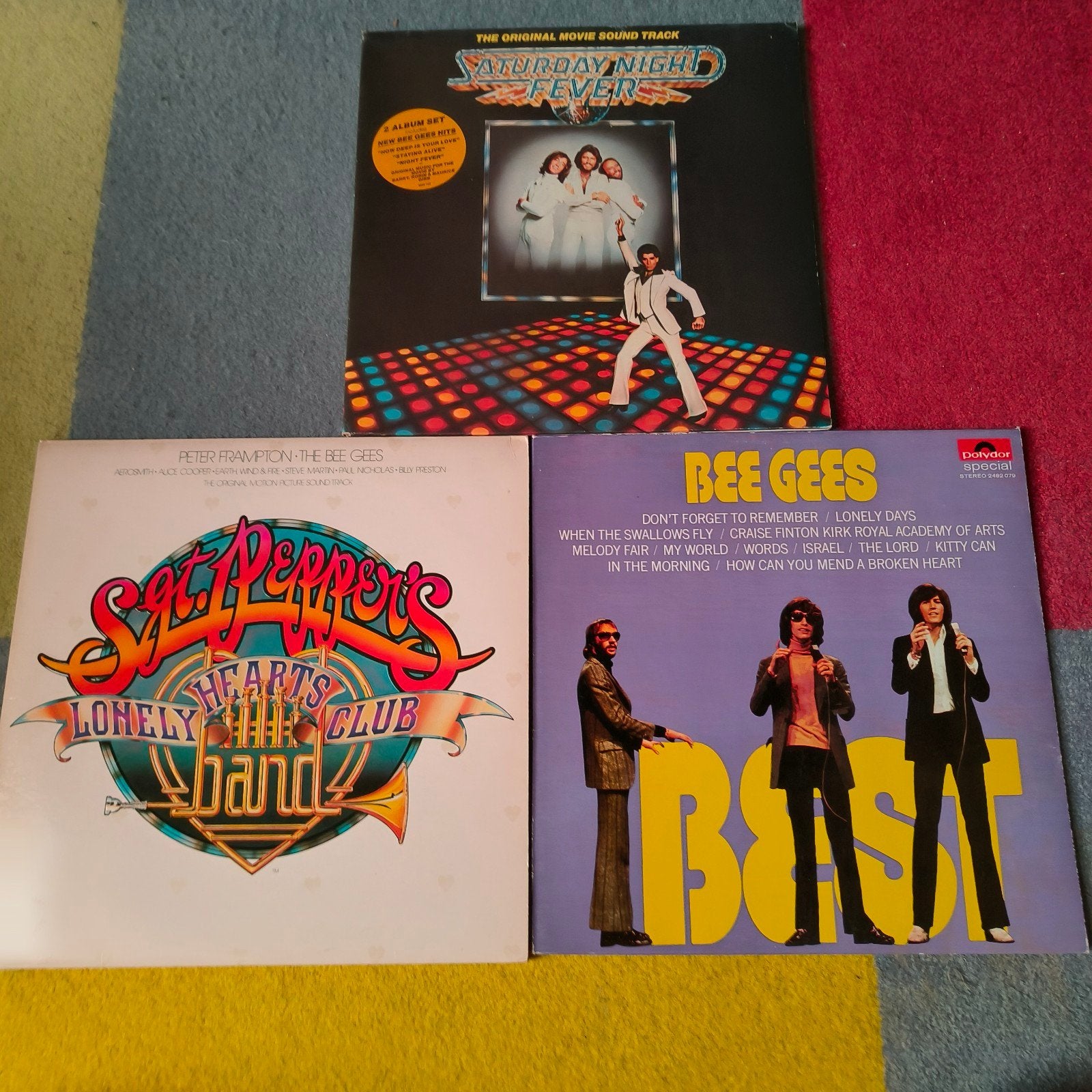 Bee Gees & Peter Frampton LP's - Saturday Night Fever, LP, Gebruikt, Pop, Ophalen of Verzenden