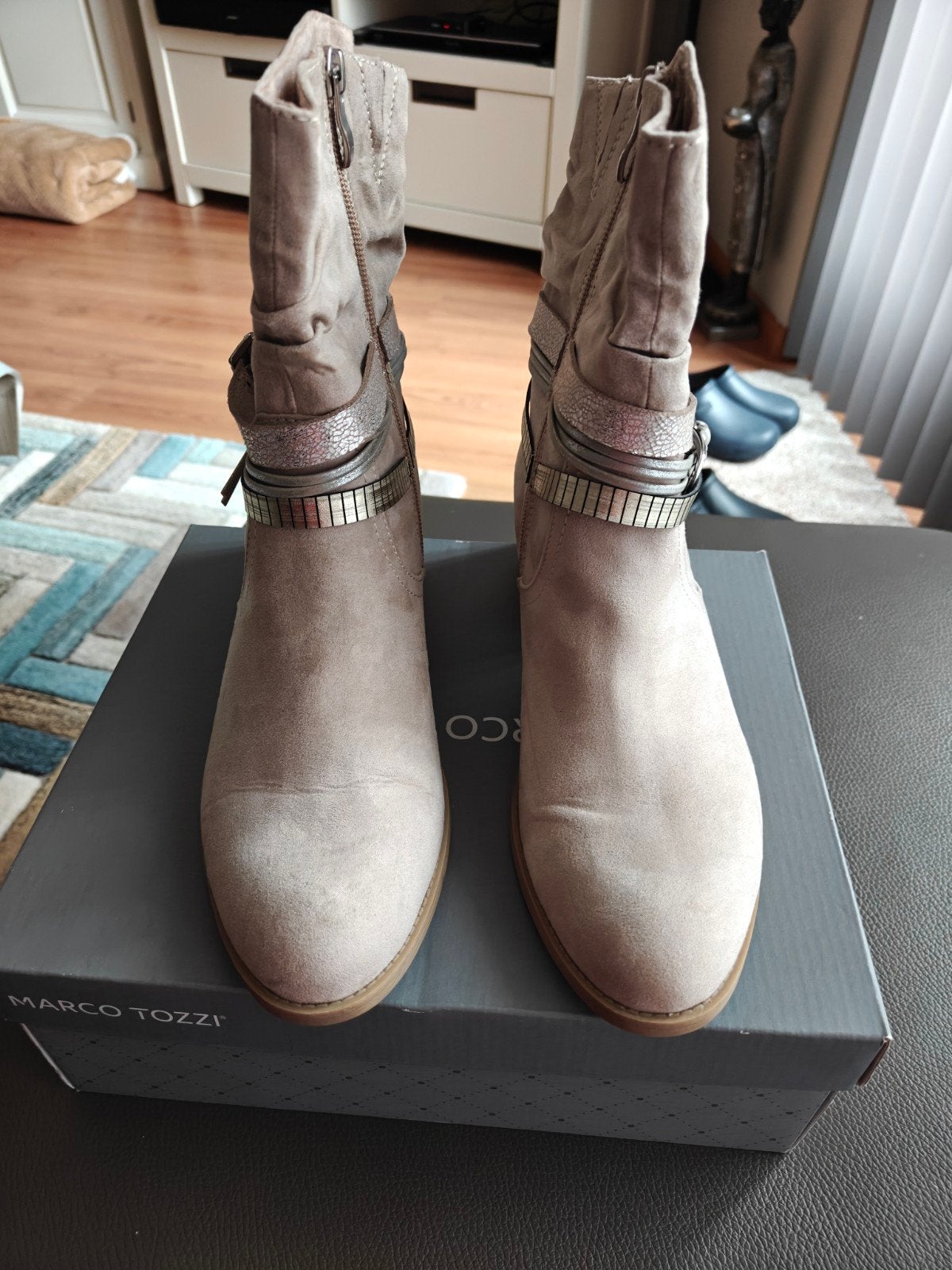 Marco Tozzi dames enkel laarsjes maat 41, Ophalen, Beige, Lage of Enkellaarzen, Marco Tozzi