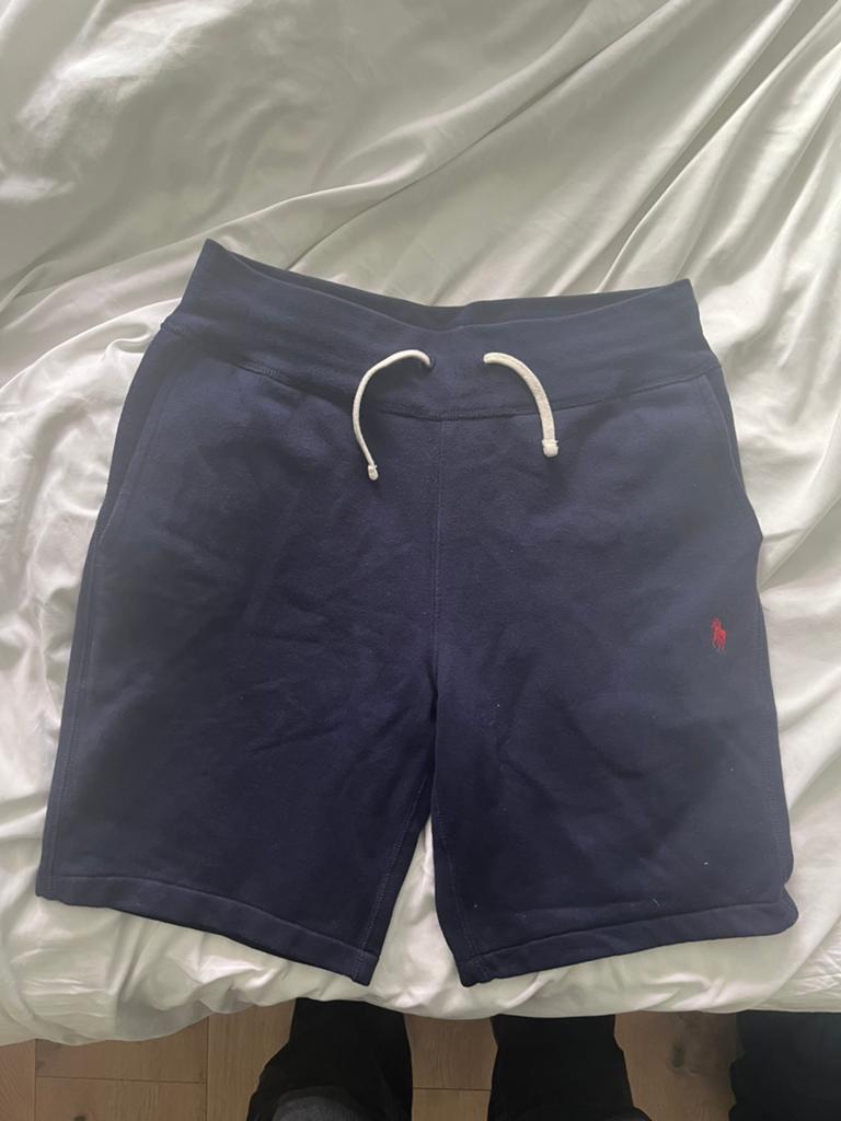 Polo Ralph Lauren sweatshort navy maat S, Kleding | Heren, Ophalen of Verzenden, Zo goed als nieuw, Maat 46 (S) of kleiner, Blauw