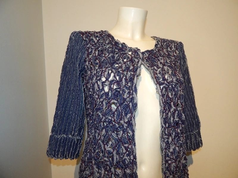 Save the Queen vest jasje open gewerkt glinster draad M, Maat 38/40 (M), Save the Queen, Zo goed als nieuw, Meerkleurig