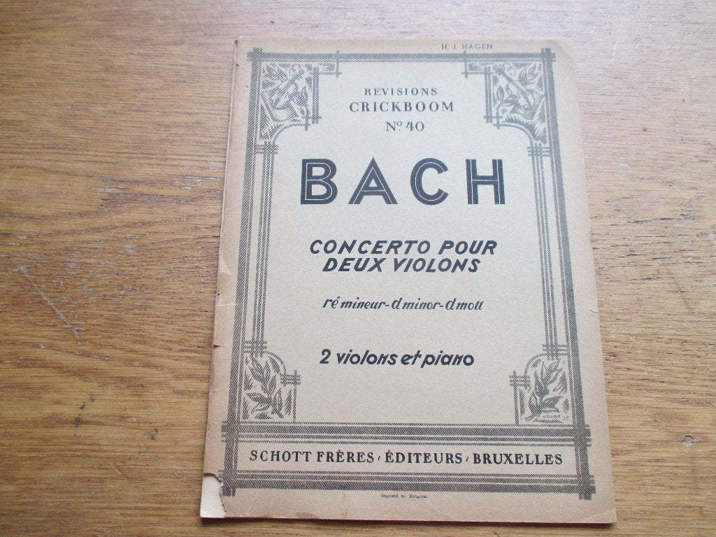 Bach Concerto voor 2 violen en piano - bladmuziek, Gebruikt, Klassiek, Ophalen of Verzenden, Viool of Altviool