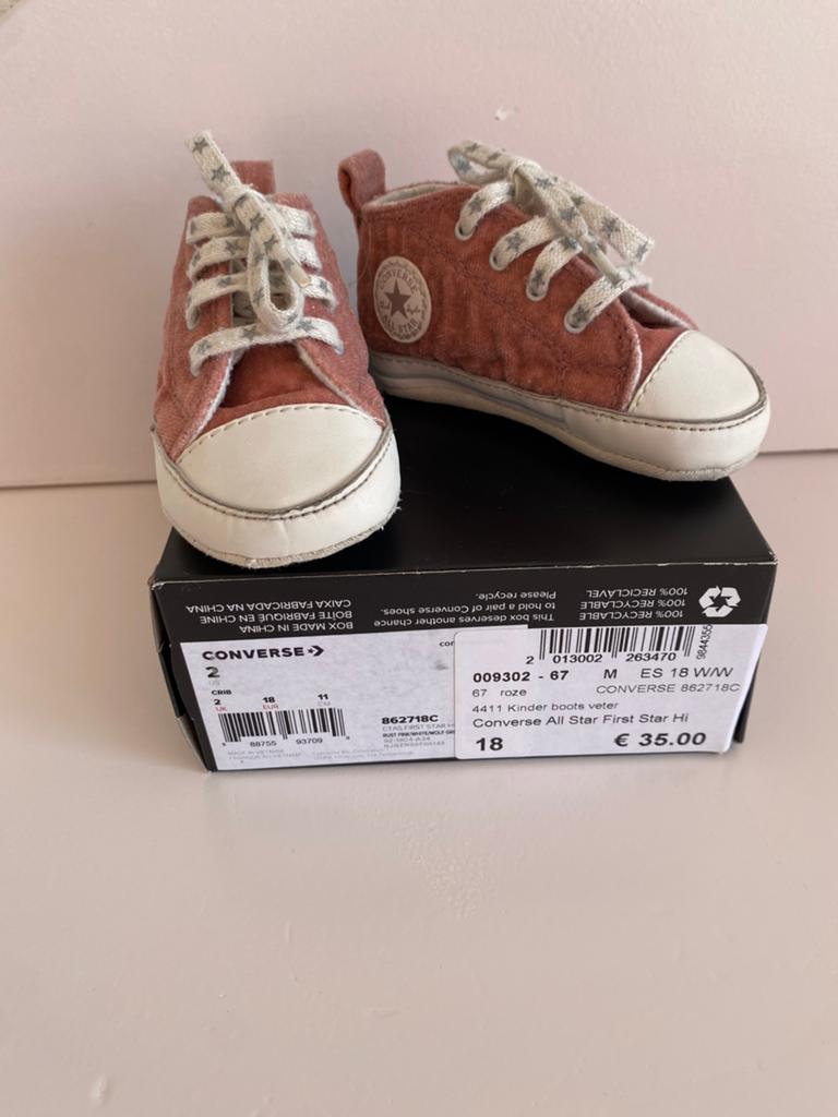 Converse All Star babyslofjes, Meisje, Ophalen of Verzenden, Gebruikt, Schoentjes