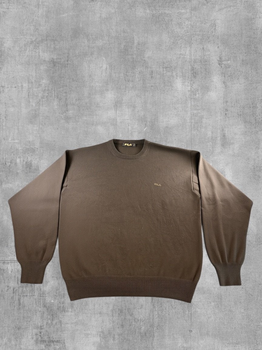 Fila trui zwart heren maat M sweater pullover gebreid, Verzenden, Zo goed als nieuw, Maat 48/50 (M), Zwart