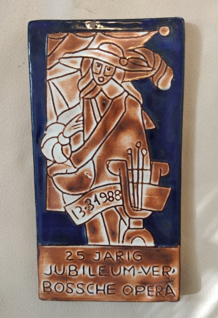 Plaquette 25 jr. Bossche Opera van Henk Potters, Ophalen of Verzenden