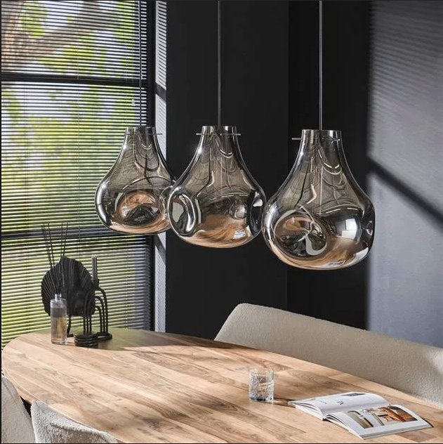 Hanglamp Dent Glass 3L – Artic Zwart – NIEUW in doos, Ophalen of Verzenden, Nieuw, Glas, Modern