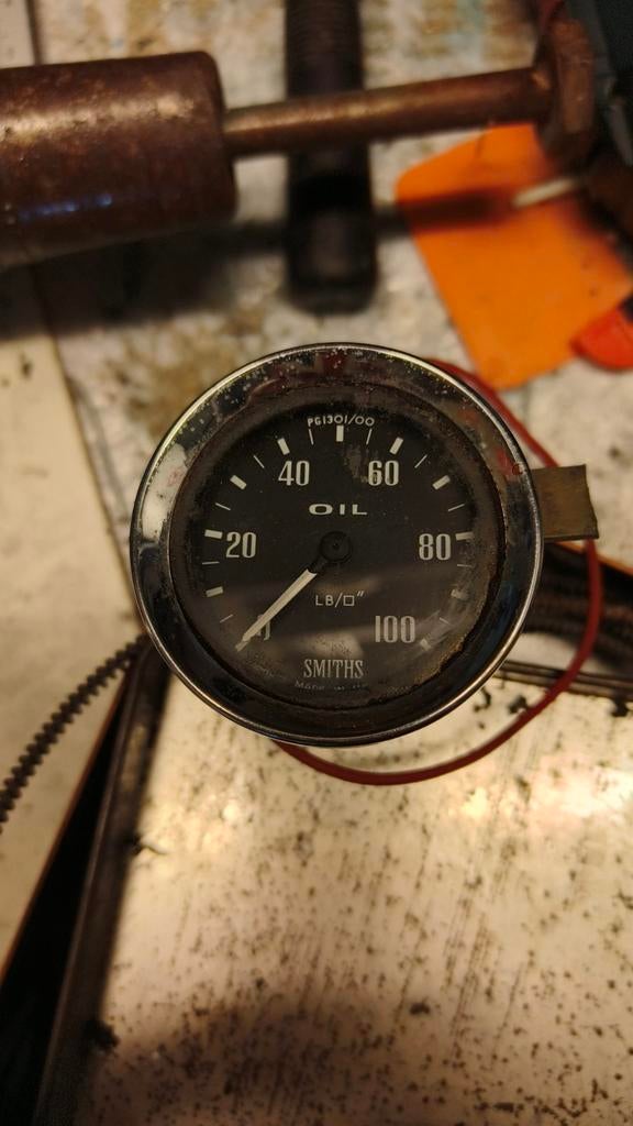 Triumph TR2 Smiths meter oliedruk, Ophalen of Verzenden, Triumph