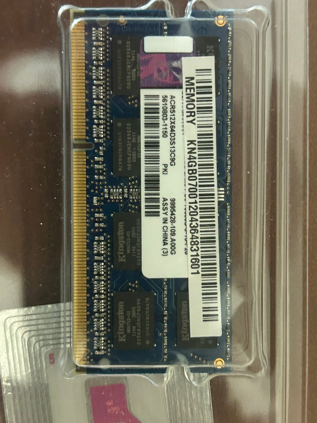 Kingston 4GB DDR3 1333MHz SO-DIMM RAM – ACR512X64D3S13C9G, Computers en Software, RAM geheugen, Ophalen of Verzenden, Zo goed als nieuw