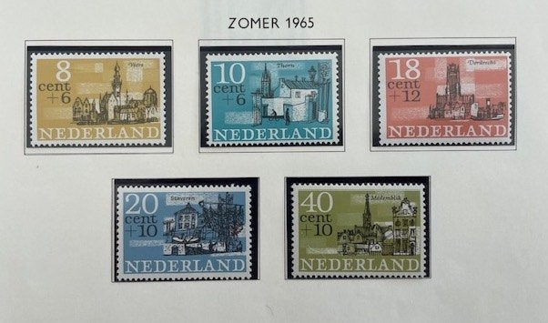 1965 Postfris 5x Zomerzegels NVPH 842#846, Ophalen of Verzenden, Na 1940, Postfris