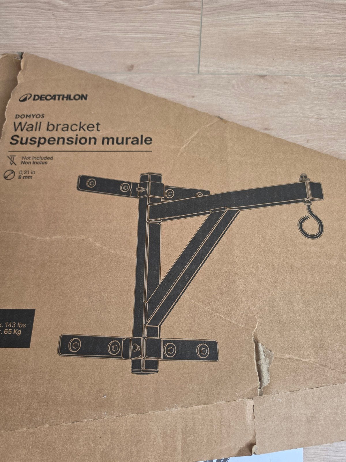 Muurbeugel bokszak Decathlon, Sport en Fitness, Boksen, Ophalen, Nieuw, Boks-accessoire