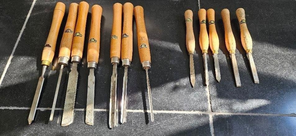 mooie set houtdraaibeitels en gutsen Nooitgedagt beitels, Ophalen of Verzenden