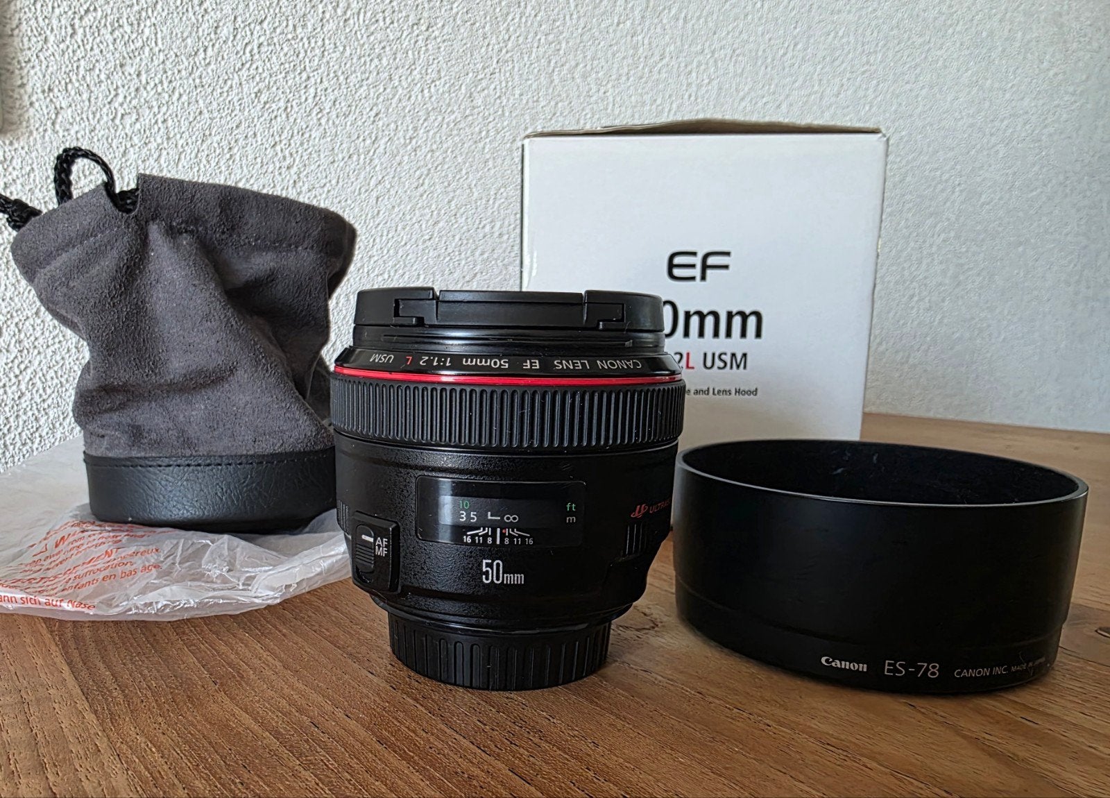 Canon EF 50mm F1.2 L USM, Audio, Tv en Foto, Fotografie | Lenzen en Objectieven, Ophalen of Verzenden, Zo goed als nieuw, Standaardlens