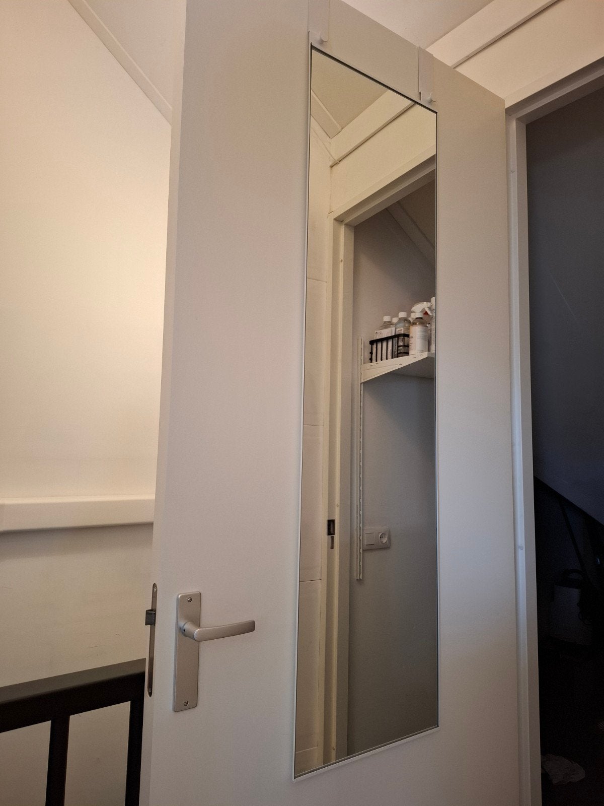 Ikea Garnes deurspiegel. 38x155 cm, wit. Nieuwstaat, Ophalen, Minder dan 50 cm, Zo goed als nieuw, 150 tot 200 cm