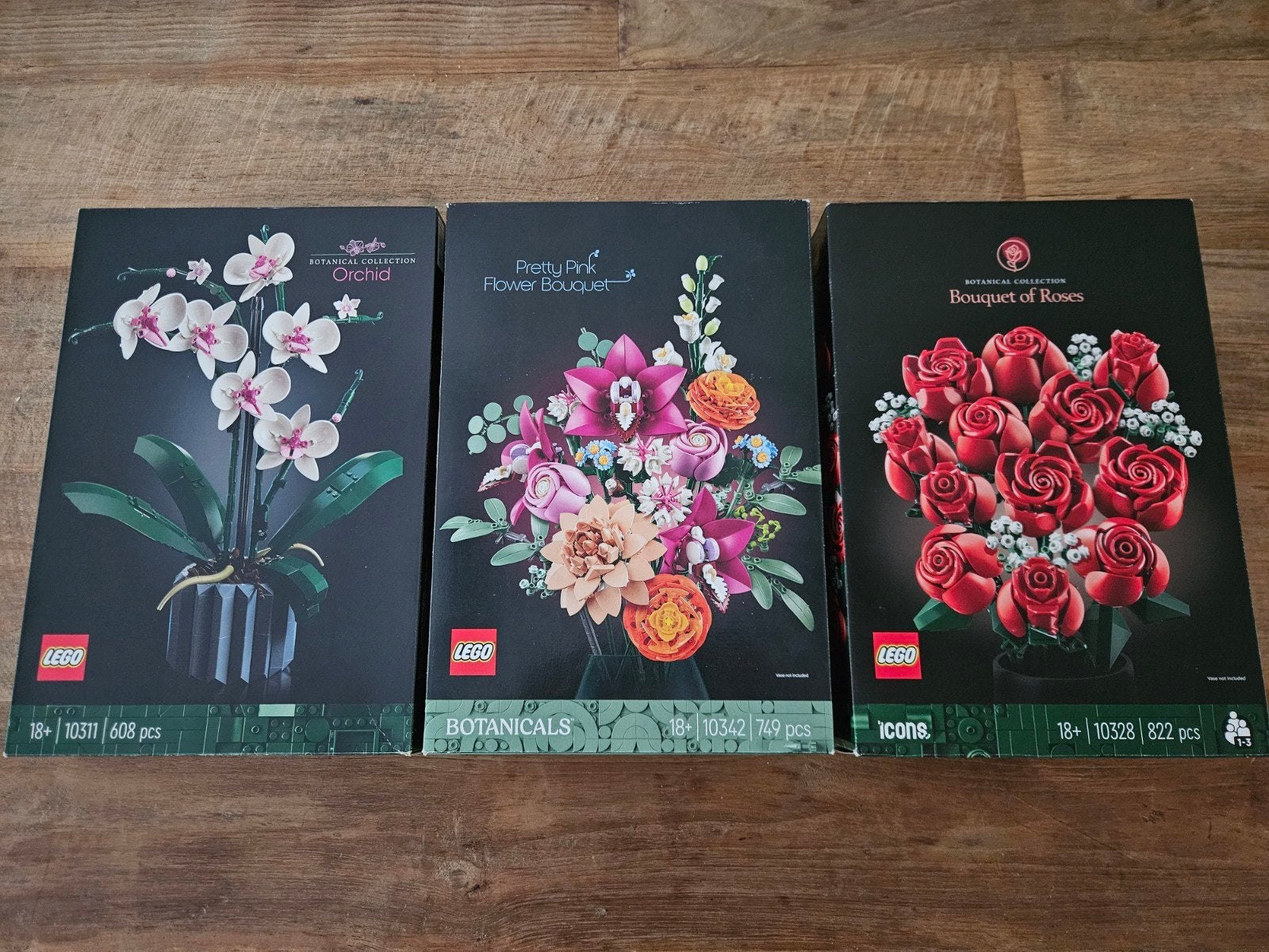 Lego Botanical 10311, 10342, 10328 lege dozen, Lego, Overige typen, Ophalen of Verzenden, Zo goed als nieuw