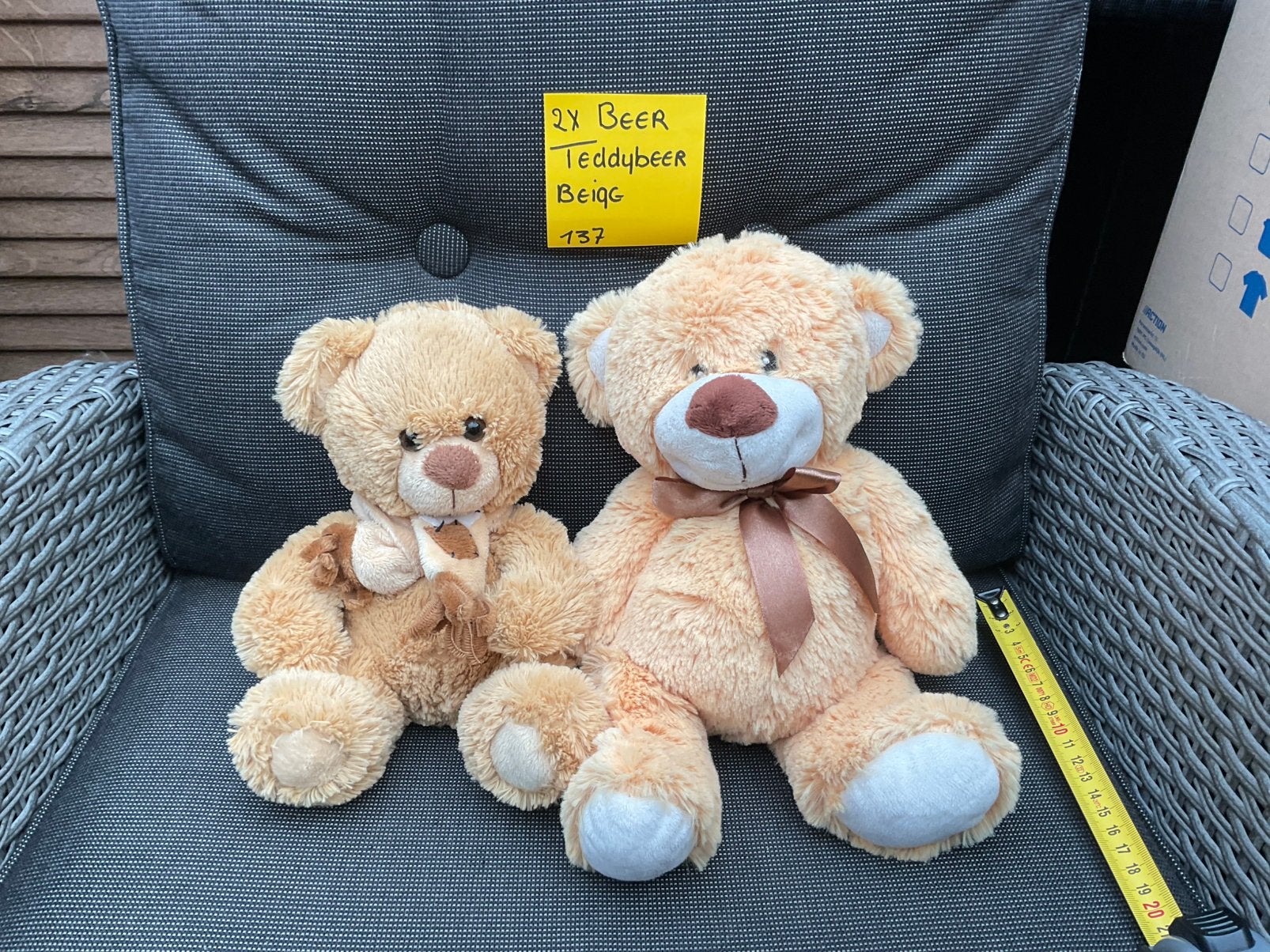 2 nieuwe zgan beren teddyberen pluche 25 cm en 30cm samen 5€, Ophalen, Nieuw, Stoffen beer, Overige merken