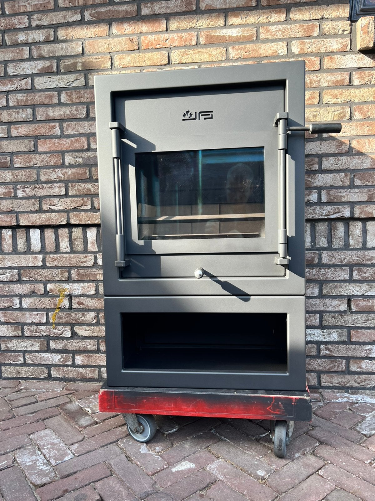 Jacobus 9 kwadraat houtkachel incl. Rookkanaal, Ophalen, Zo goed als nieuw, Hout, Houtkachel