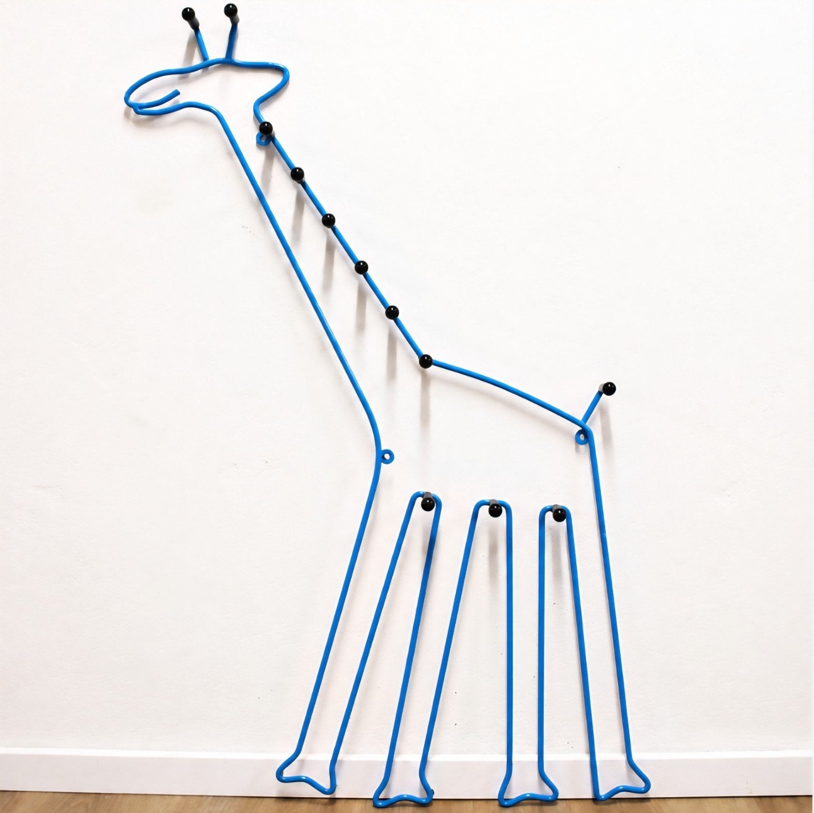Vintage IKEA Sprallig blauwe giraffe giraf kapstok, Ophalen of Verzenden, Wandkapstok