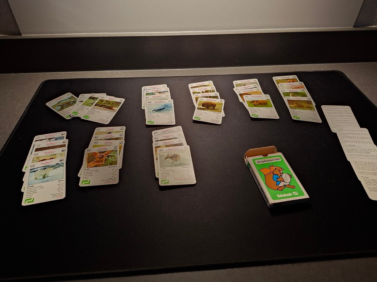 Jeugdspaarclub Dierenkaarten - Compleet Spel, Verzamelen, Ophalen of Verzenden, Zo goed als nieuw, Kwartet(ten)