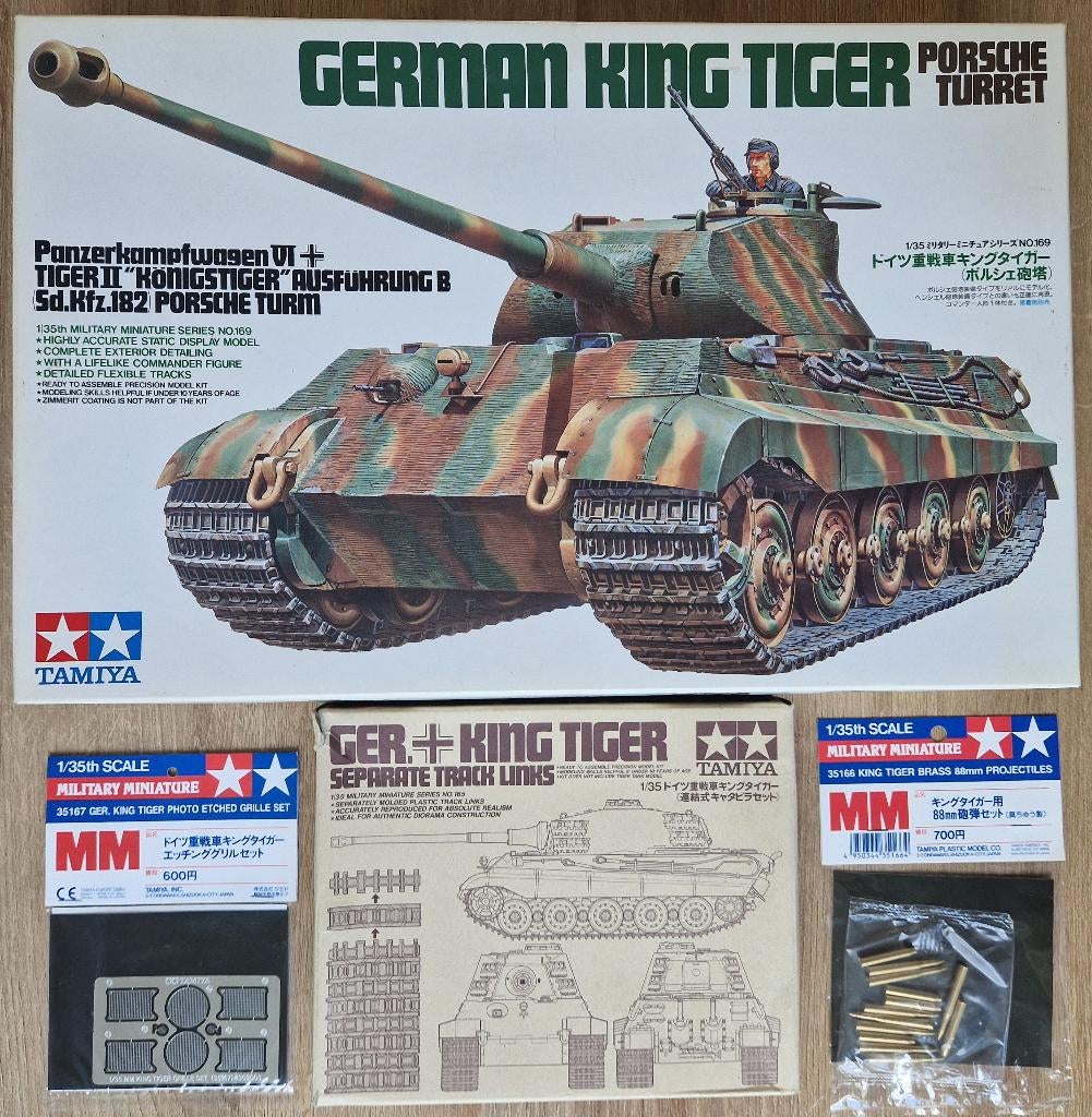 TAMIYA 1/35 KING TIGER Porsche Turret No.169 +165/166/167, Auto, 1:32 tot 1:50, Nieuw, Ophalen of Verzenden