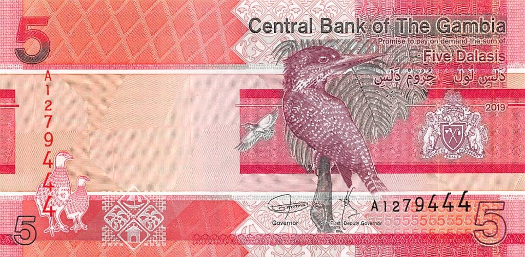 Gambia 5 Dalasis 2019 Unc pn 37a, Ophalen of Verzenden, Overige landen, Los biljet