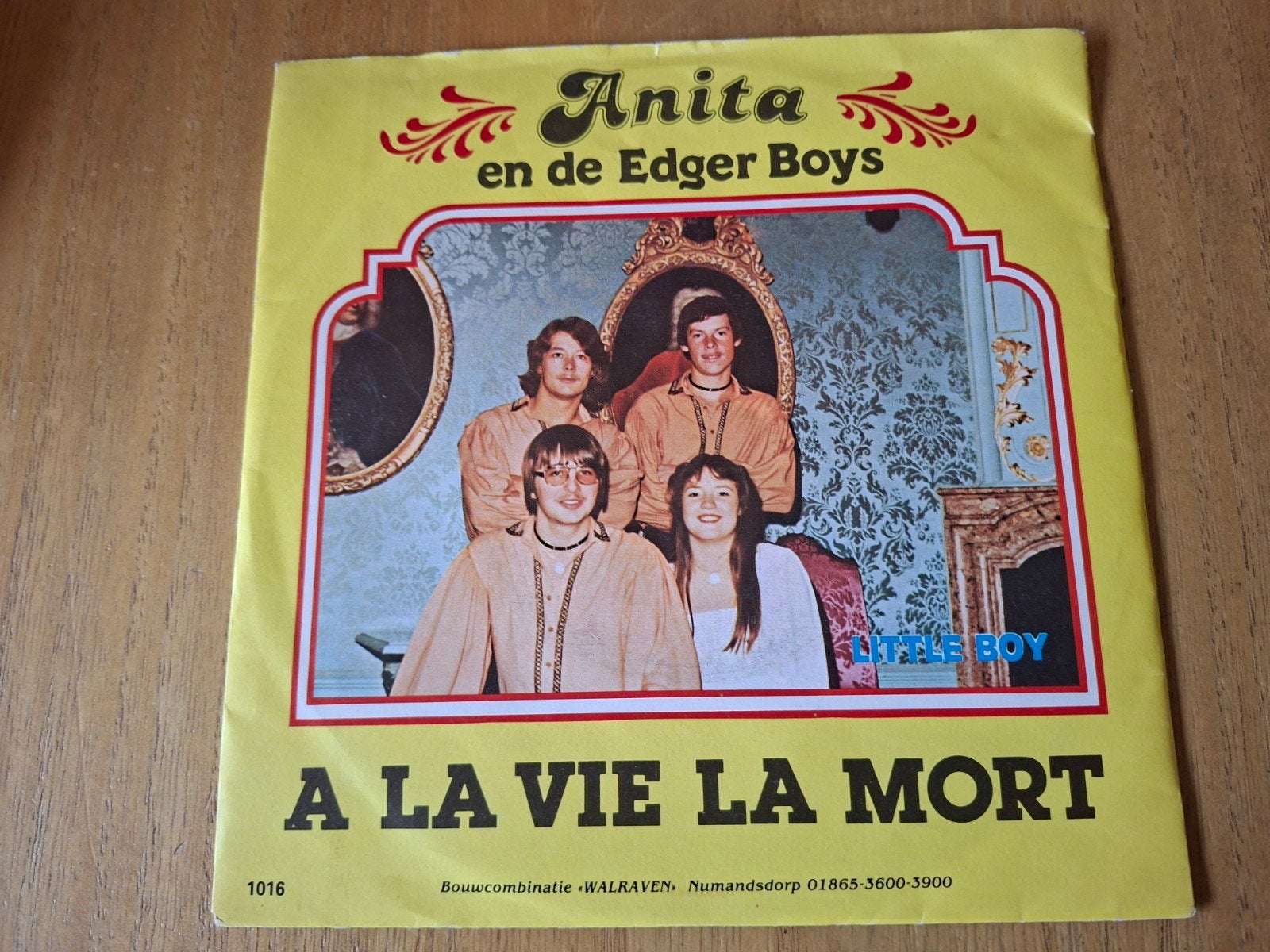 Anita en de Edger Boys - A La Vie La Mort ( Telstar ), Cd's en Dvd's, Ophalen of Verzenden, Zo goed als nieuw, Overige formaten