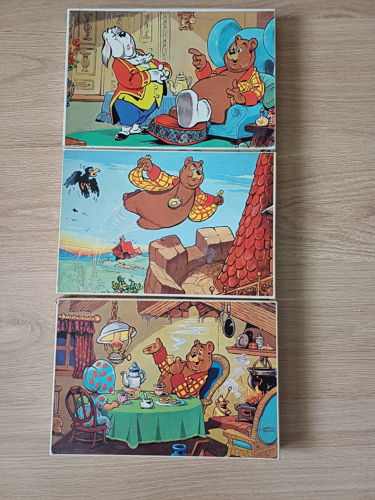 Tom poes puzzels, Ophalen