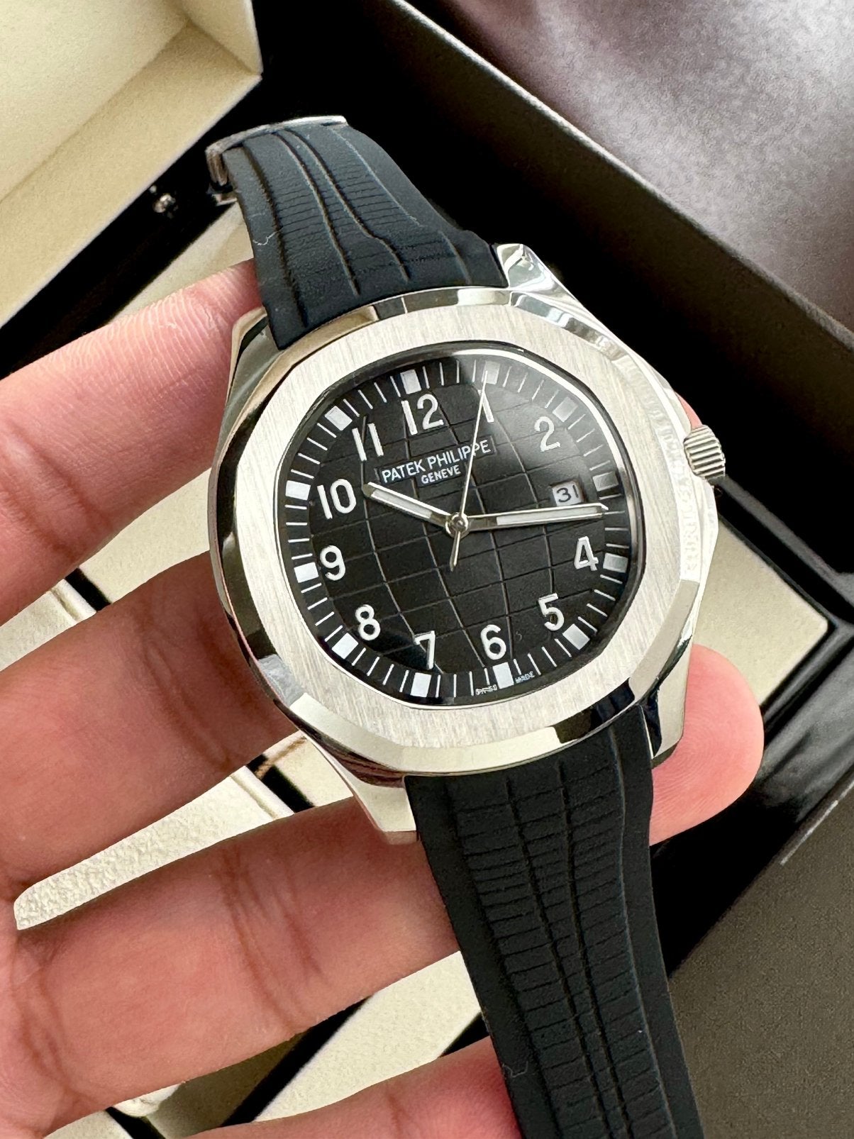 Prachtig Patek Philippe Aquanaut-herenhorloge, Ophalen of Verzenden, Zo goed als nieuw