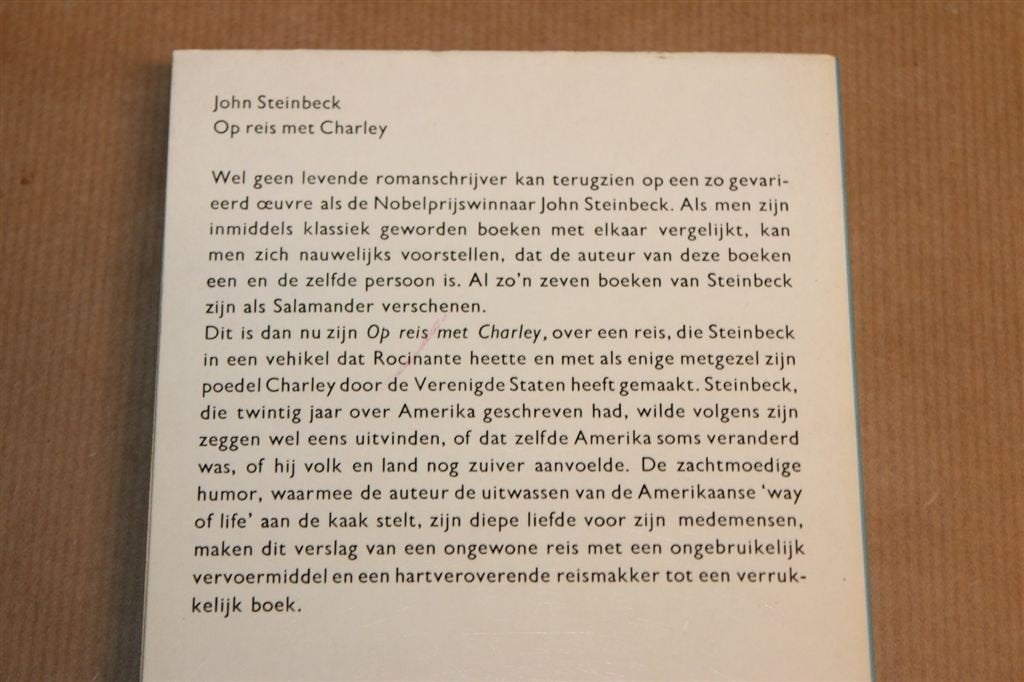 Op Reis met Charley — Steinbeck, Querido 1969, Boeken, Literatuur, Ophalen of Verzenden, Gelezen