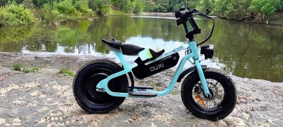 Ouxi s73 kinder Fatbike met helm en bescherming, Ophalen of Verzenden, Zo goed als nieuw, 50 km per accu of meer