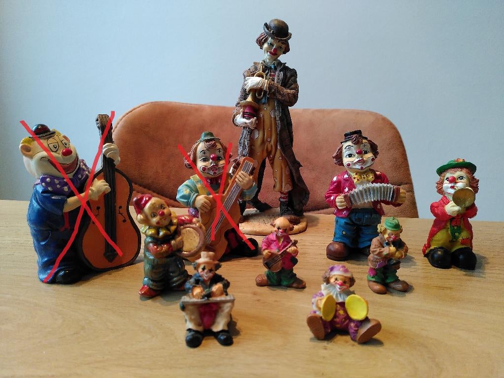 Clowns met muziekinstrumenten, Ophalen, Gebruikt