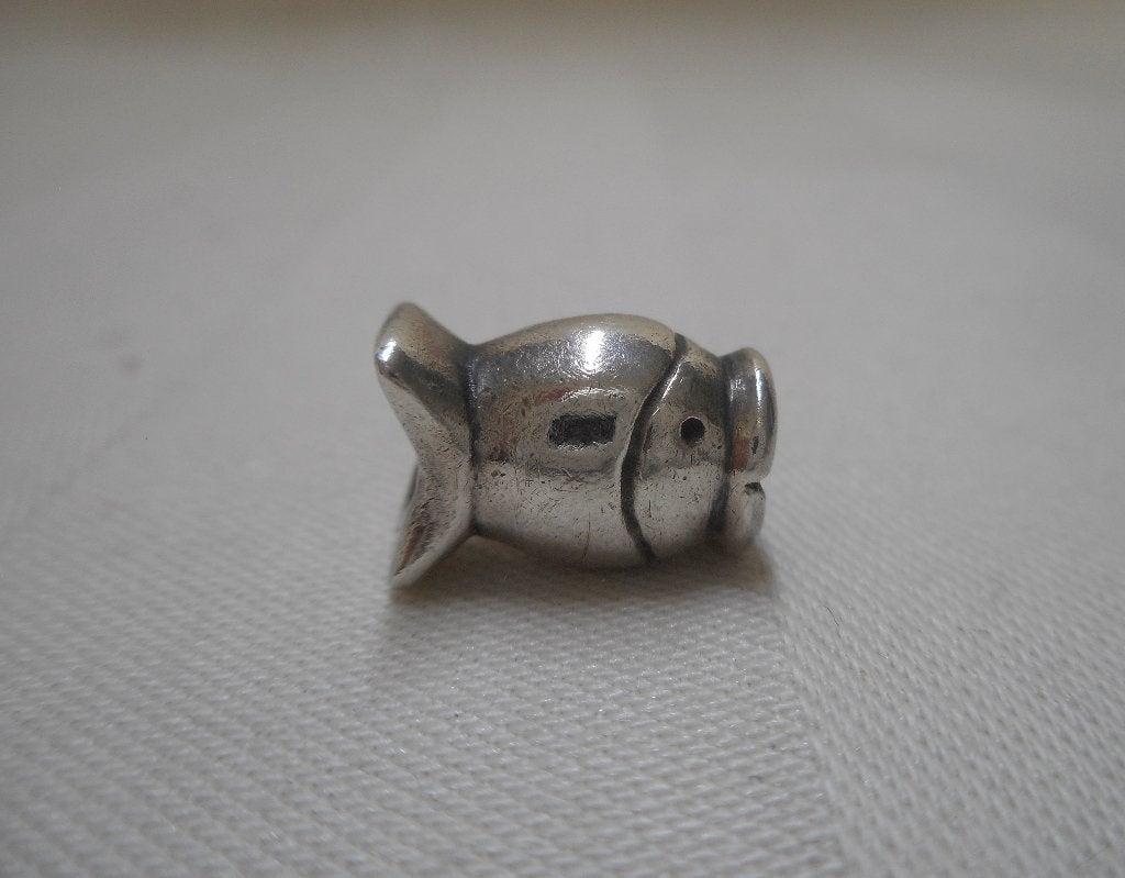 Zilveren Pandora bedel vis nr.2087, Sieraden, Tassen en Uiterlijk, Bedels, Verzenden, Pandora, Zo goed als nieuw, 1 bedel