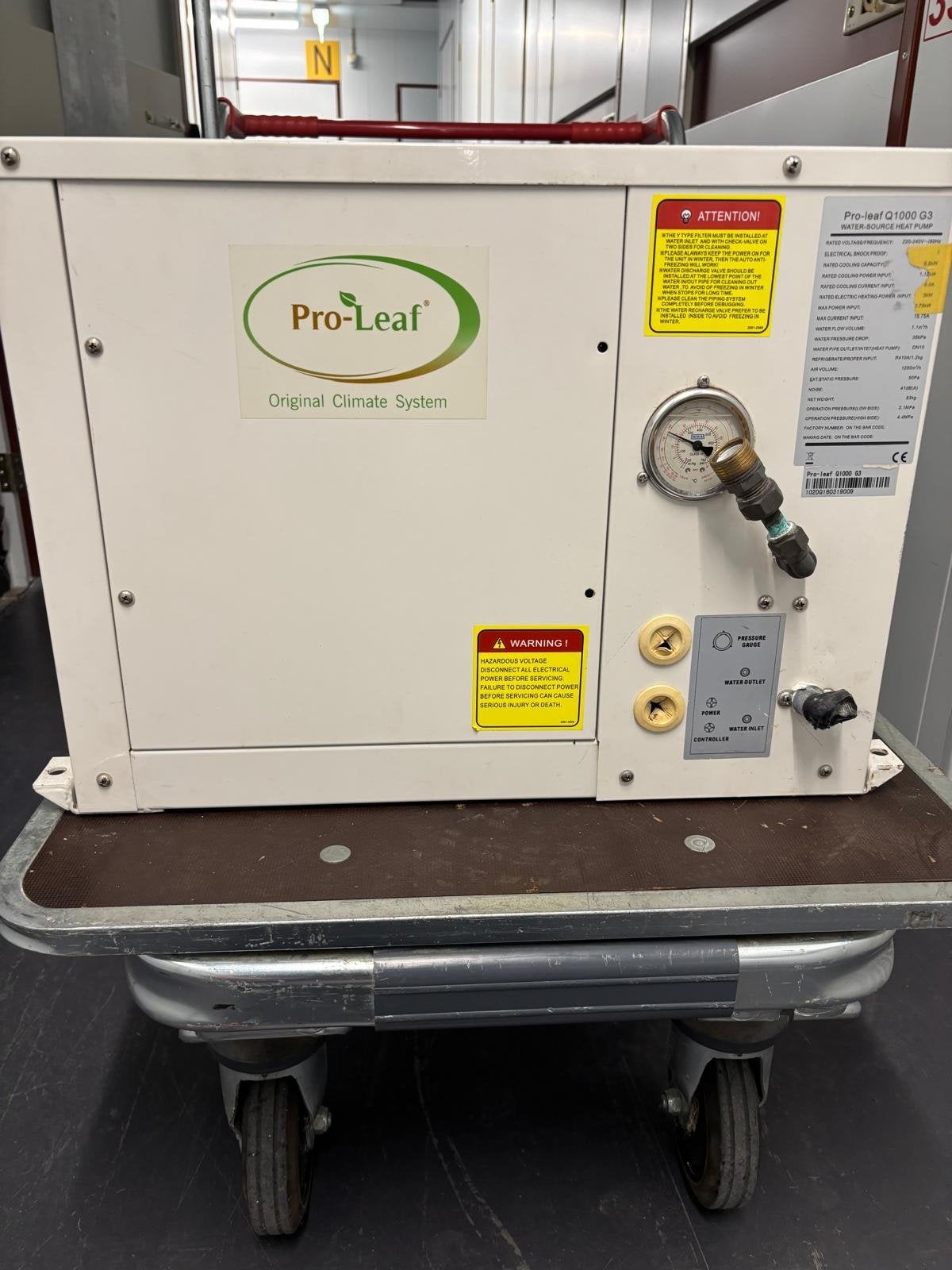 Pro Leaf Original Climate System Q1000 G3 Water-Source Heat, Ophalen, Gebruikt, Koelen en Ontvochtigen
