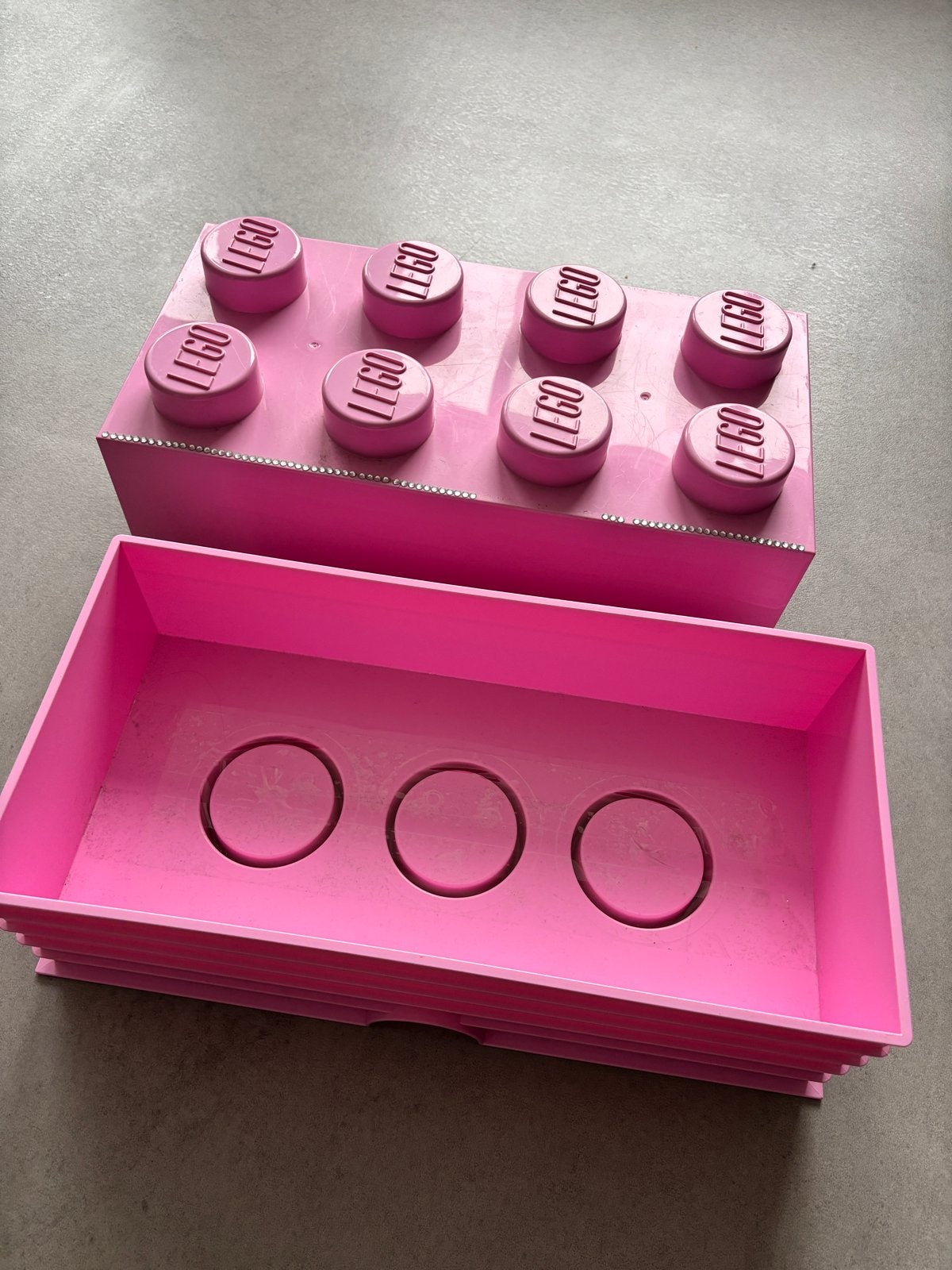 Roze LEGO opbergdoos - Ideaal voor speelgoed, Ophalen of Verzenden, Gebruikt, Accessoire, Lego