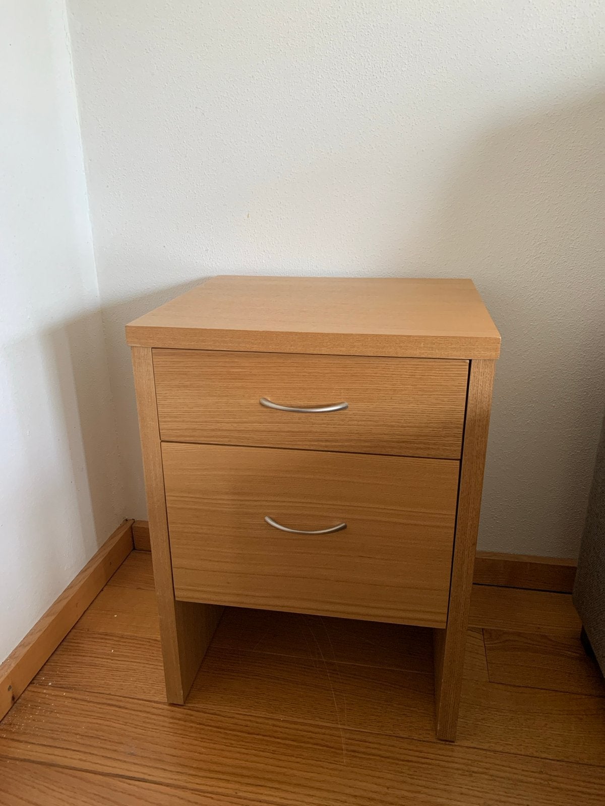 Nachtkastje met 2 lades - 38x43x60cm, Ophalen, Gebruikt, Minder dan 45 cm, 55 tot 70 cm