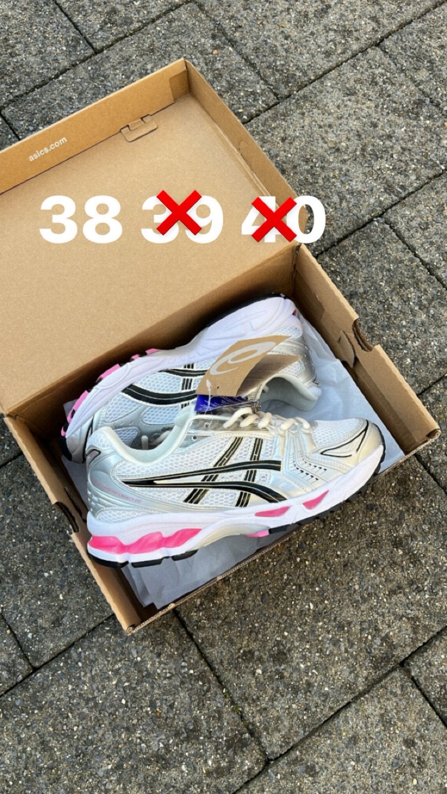 Asics gek kayano 14 roze wit maat 38, Nieuw, Ophalen of Verzenden, Sneakers of Gympen, Roze