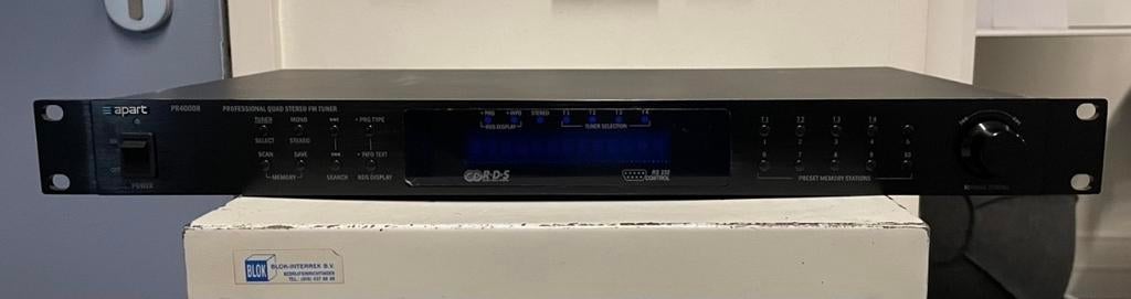 APART PR4000R PROFESSIONAL QUAD STEREO FM TUNER, Ophalen of Verzenden, Zo goed als nieuw, Audio