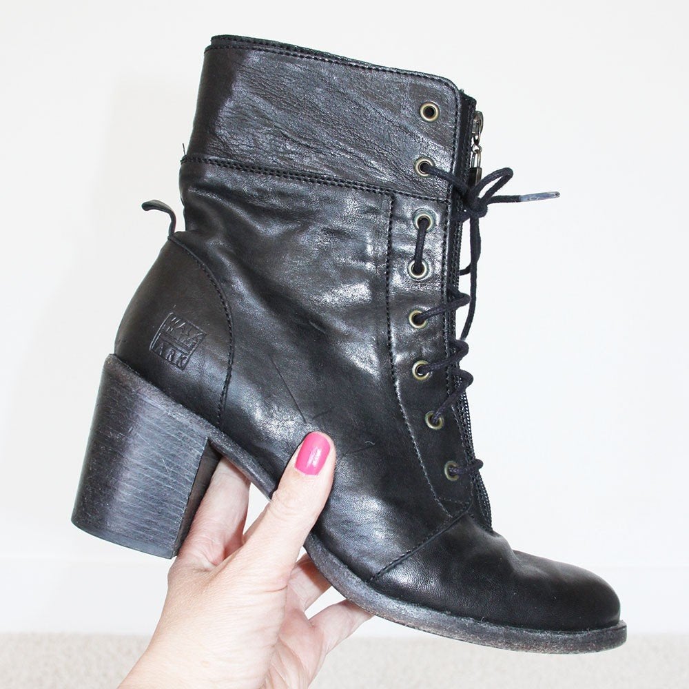 Mooie Leren Walk In The Park Laarsjes s3 (Maat 41) € 75,-, Kleding | Dames, Walk In The Park, Zwart, Lage of Enkellaarzen, Nieuw
