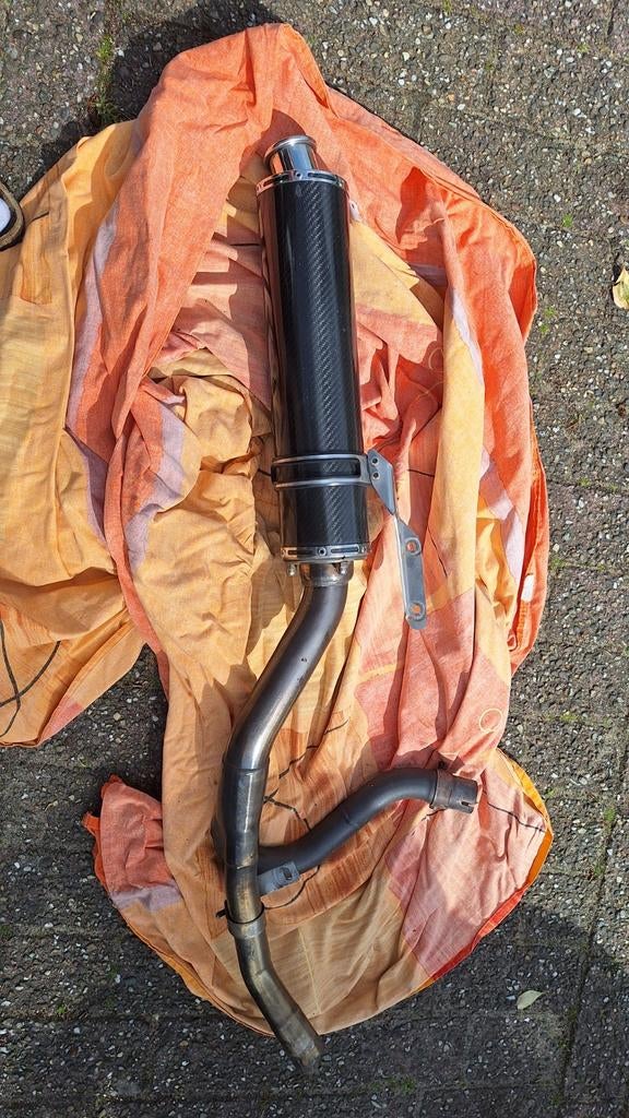 Carbon/RVS uitlaatdemper Suzuki SV650S (2002) - Mooi geluid, Ophalen, Gebruikt
