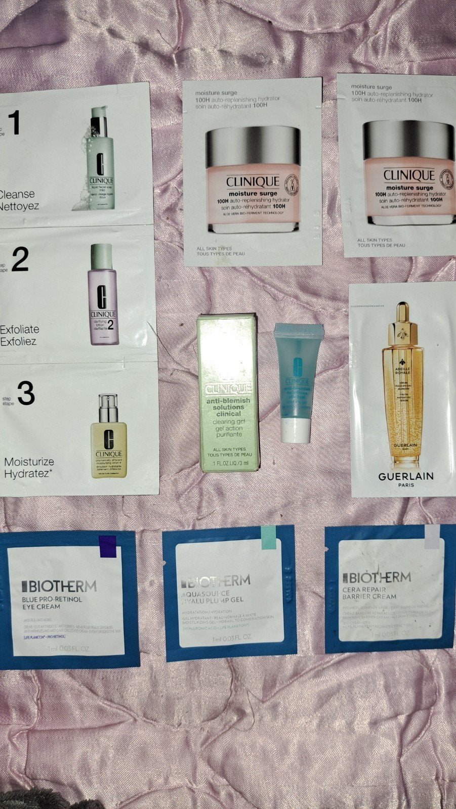 Diverse Huidverzorgingssamples: Clinique, Biotherm, Guerlain, Ophalen of Verzenden, Nieuw, Ogen, Reiniging