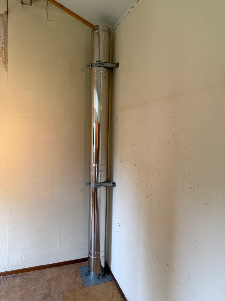 Dubbelwandig rookkanaal 5x 1M - 1x 0,5M met isolatie, Doe-het-zelf en Verbouw, Ophalen, Kachel, Minder dan 60 cm, Zo goed als nieuw