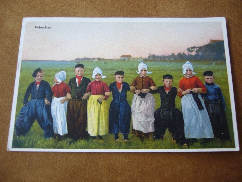 VOLENDAM  = 9 KINDEREN IN KLEDERDRACHT  1929, Verzenden, 1920 tot 1940, Gelopen, Noord-Holland
