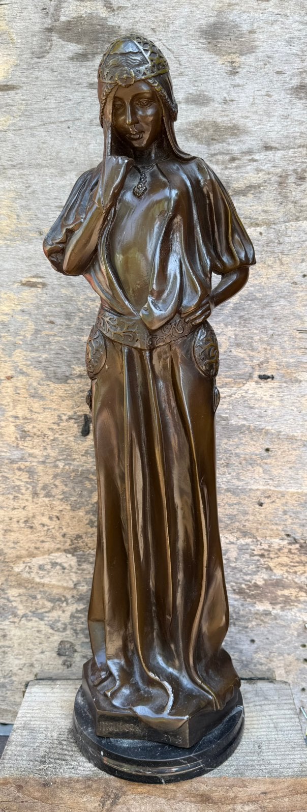 Jugendstil dame brons, Ophalen of Verzenden