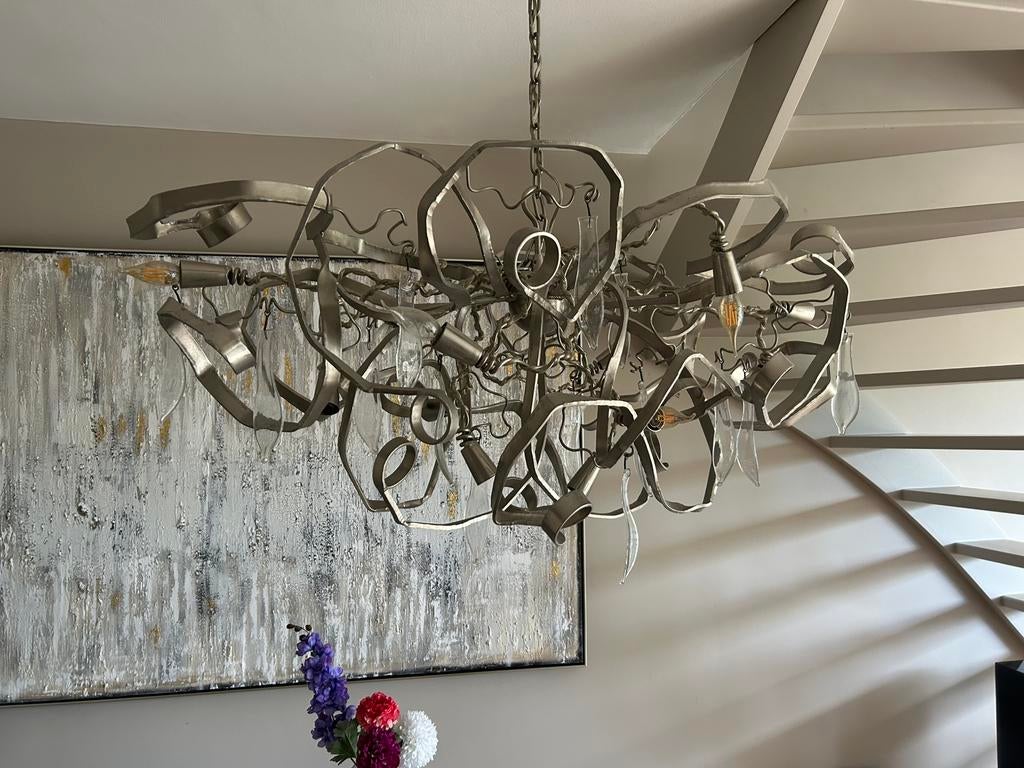 Brand van Egmond Delphinium Ovaal Hanglamp, Huis en Inrichting, Ophalen of Verzenden, Gebruikt, Metaal, 50 tot 75 cm