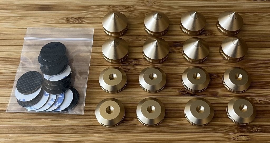 Spike setjes goud/zilver/zwart metaal (set=8 spikes/feet), Overige merken, Overige typen, Nieuw, Ophalen of Verzenden
